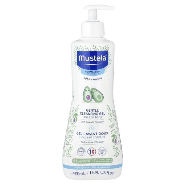Mustela, Gentle Cleansing Gel with Avocado, Hair and Body, 16.9 fl oz (500 ml)