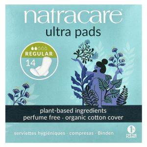 Natracare, Ultra Pads, Organic Cotton Cover, Regular, 14 Pads