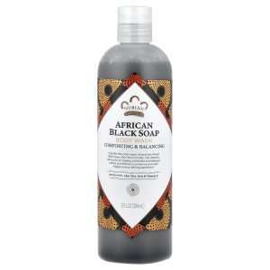 Nubian Heritage, African Black Soap, Body Wash, 13 fl oz (384 ml)