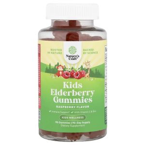 Nature's Craft, Kids Elderberry Gummies, Raspberry , 90 Gummies