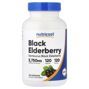 Nutricost, Black Elderberry, 120 Capsules (575 mg per Capsule)