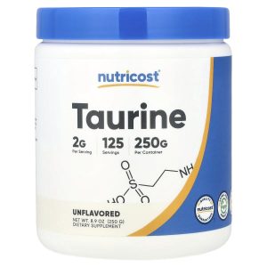 Nutricost, Taurine, Unflavored, 8.9 oz (250 g)
