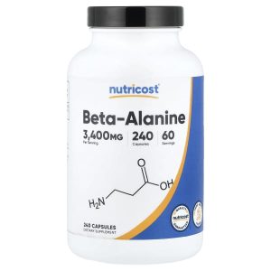 Nutricost, Beta-Alanine, 240 Capsules (850 mg per Capsule)