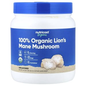 Nutricost, Organic Lion's Mane Mushroom, Unflavored, 1 lb (454 g)