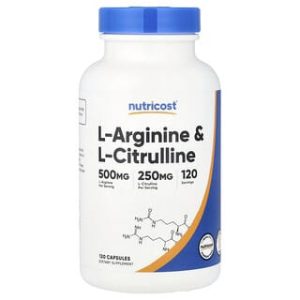 Nutricost, L-Arginine & L-Citrulline, 120 Capsules