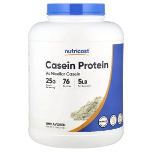 Nutricost, Casein Protein, Unflavored, 5 lb (2,268 g)