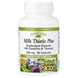 Natural Factors, Herbal Factors®, Milk Thistle Plus, 90 Capsules