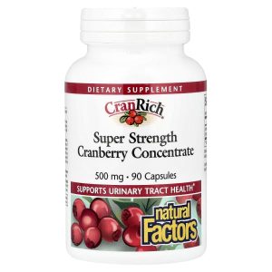 Natural Factors, CranRich®, Cranberry Concentrate, Super Strength, 500 mg, 90 Capsules