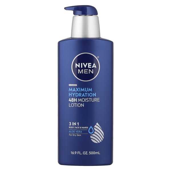 Nivea, Men, Maximum Hydration, 48H Moisture Lotion, For Dry Skin, 16.9 fl oz (500 ml)