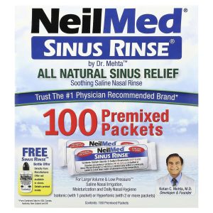 NeilMed, Sinus Rinse®, All Natural Sinus Relief, 100 Premixed Packets