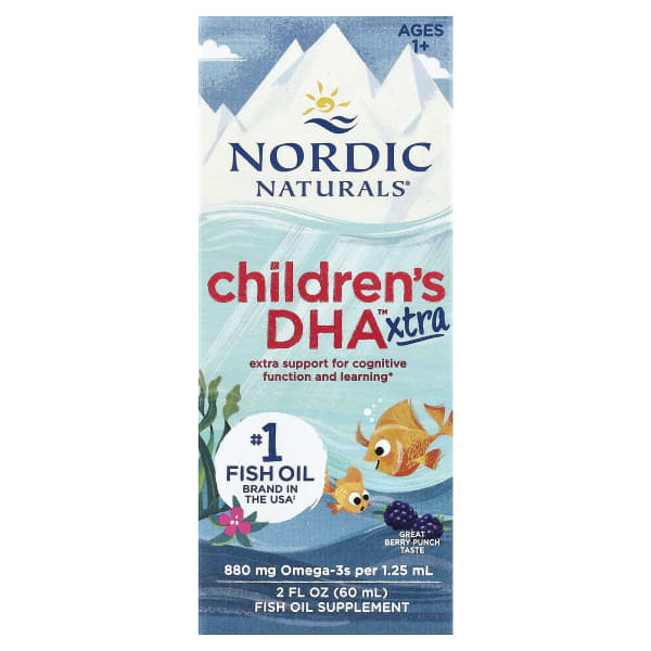 Nordic Naturals, Children's DHA™ Xtra, Ages 1+, Great Berry Punch, 2 fl oz (60 ml)