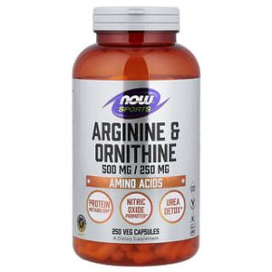 NOW Foods, Sports, Arginine & Ornithine, 250 Veg Capsules