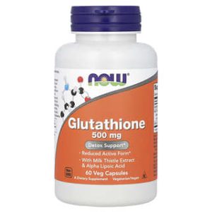 NOW Foods, Glutathione With Milk Thistle Extract & Alpha Lipoic Acid, 60 Veg Capsules