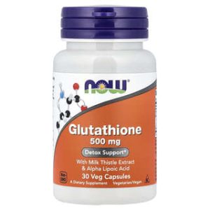 NOW Foods, Glutathione With Milk Thistle Extract & Alpha Lipoic Acid, 30 Veg Capsules
