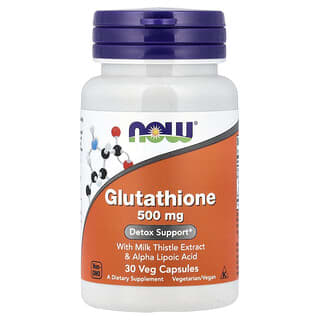 NOW Foods, Glutathione With Milk Thistle Extract & Alpha Lipoic Acid, 30 Veg Capsules