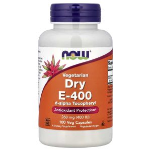 NOW Foods, Vegetarian Dry E-400, 268 mg (400 IU), 100 Veg Capsules