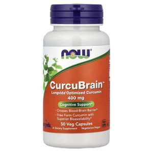 NOW Foods, CurcuBrain™, 400 mg, 50 Veg Capsules