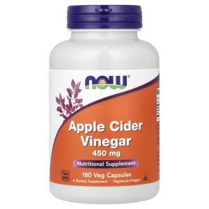 NOW Foods, Apple Cider Vinegar, 450 mg, 180 Veg Capsules