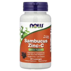 NOW Foods, Sambucus Zinc-C, 60 Lozenges