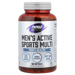 NOW Foods, Sports, Men's Active Sports Multi, 180 Softgels