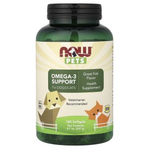 NOW Foods, Pets, Omega-3 Support for Dogs/Cats, Great Fish, 180 Softgels, 8.7 oz (247 g)