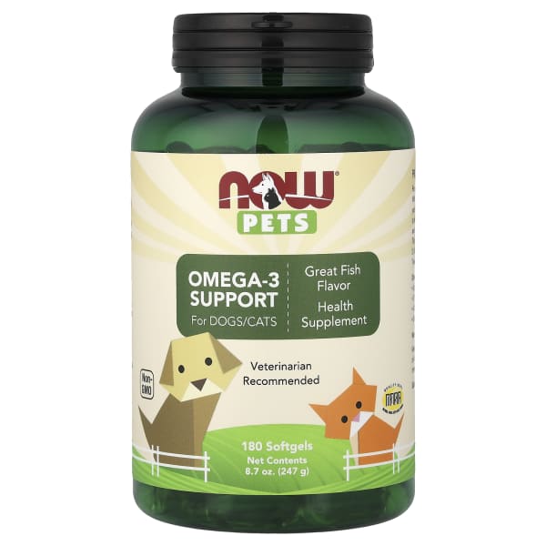 NOW Foods, Pets, Omega-3 Support for Dogs/Cats, Great Fish, 180 Softgels, 8.7 oz (247 g)