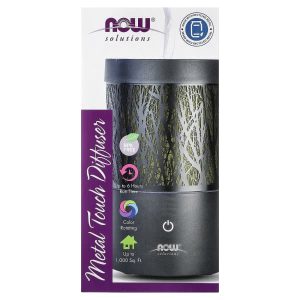 NOW Foods, Solutions, Metal Touch Diffuser, Black, 1 Diffuser