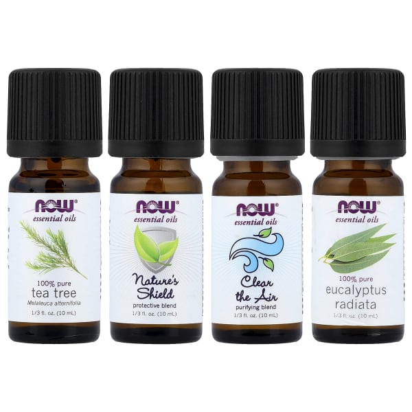 NOW Foods, Solutions, Seasonal Changes, Balancing Essential Oils Kit, 4 Bottles, 1/3 fl oz (10 ml) Each
