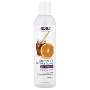 NOW Foods, Solutions, Vitamin C & Manuka Honey Gel Cleanser, 8 fl oz (237 ml)