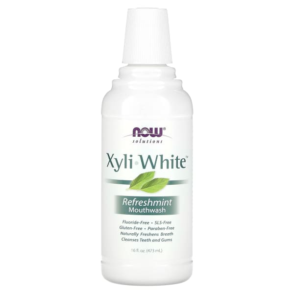 NOW Foods, Solutions, XyliWhite Mouthwash, Fluoride-Free, Refreshmint, 16 fl oz (473 ml)