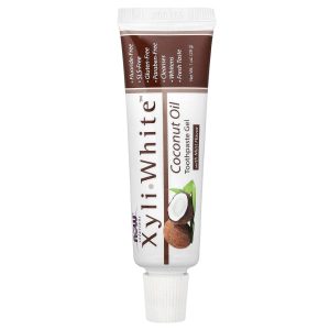 NOW Foods, Solutions, XyliWhite™, Toothpaste Gel, Coconut Oil, Mint, 1 oz (28 g)