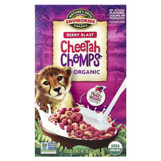 Nature's Path, EnviroKidz, Organic Cheetah ChompsĀ® Cereal, Berry Blast, 10 oz (284 g)