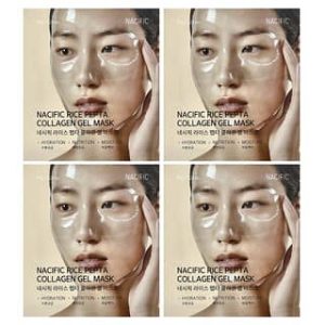 Nacific, Rice Pepta Collagen Gel Beauty Mask, 4 Sheets, 1.23 oz Each