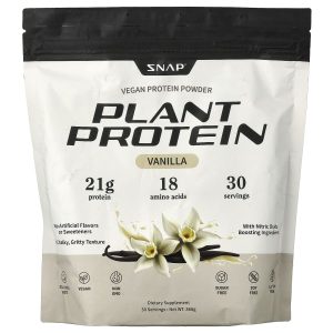 Snap Supplements, Plant Protein, Vegan Protein Powder, Vanilla, 868 g