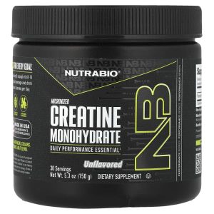 NutraBio, Micronized Creatine Monohydrate, Unflavored, 5.3 oz (150 g)
