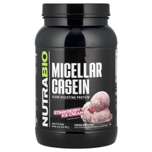 NutraBio, Micellar Casein, Strawberry Ice Cream, 2 lb (907 g)