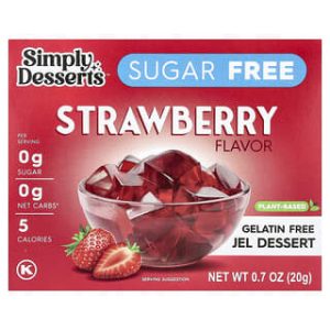 Simply Desserts, Gelatin Free Jel Dessert, Sugar Free, Strawberry, 0.7 oz (20 g)