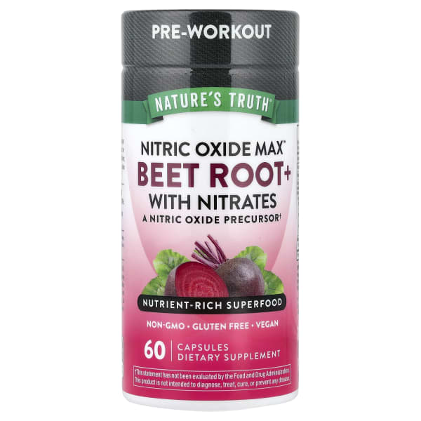 Nature's Truth, Nitric Oxide Max™, Beet Root+ with Nitrates, 60 Capsules