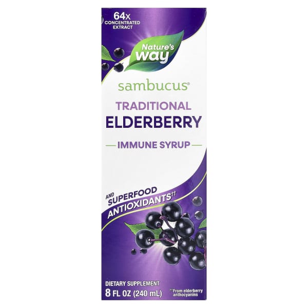 Nature's Way, Sambucus®, Traditional Immune Syrup, Elderberry, 8 fl oz (240 ml)
