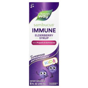 Nature's Way, Kids Sambucus®, Immune Elderberry Syrup With Propolis & Echinacea, Ages 2+, 8 fl oz (240 ml)