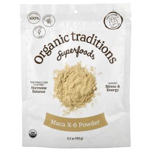 Organic Traditions, Superfoods, Maca X-6 Powder, 5.3 oz (150 g)