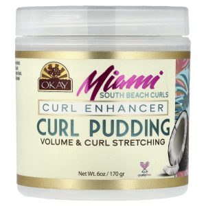 Okay Pure Naturals, Miami South Beach Curls, Curl Pudding, Coconut, 6 oz (170 g)
