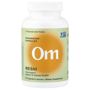 Om Mushrooms, Reishi Mushroom Capsules, 90 Vegetable Capsules (666 mg per Capsule )