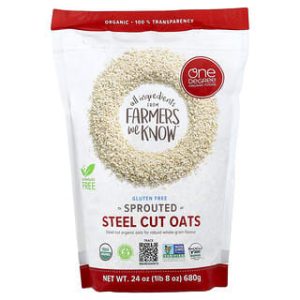 One Degree Organic Foods, Sprouted Steel Cut Oats, 24 oz (680 g)