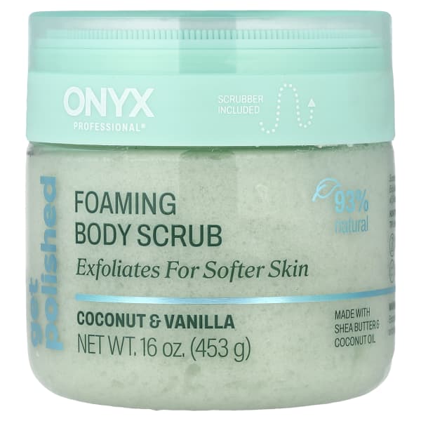 Onyx Professional, Get Polished, Foaming Body Scrub, Coconut & Vanilla, 16 oz (453 g)
