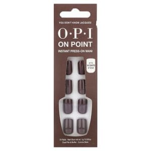 OPI, On Point, Instant Press-On Mani, Short Length, You Don't Know Jacques!, 27 Piece Kit