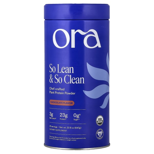 Ora, So Lean & So Clean, Chef-Crafted Plant Protein Powder, Chocolate, 22.8 oz (647 g)