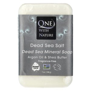 One with Nature, Dead Sea Mineral Bar Soap, Fragrance Free, 7 oz (198 g)