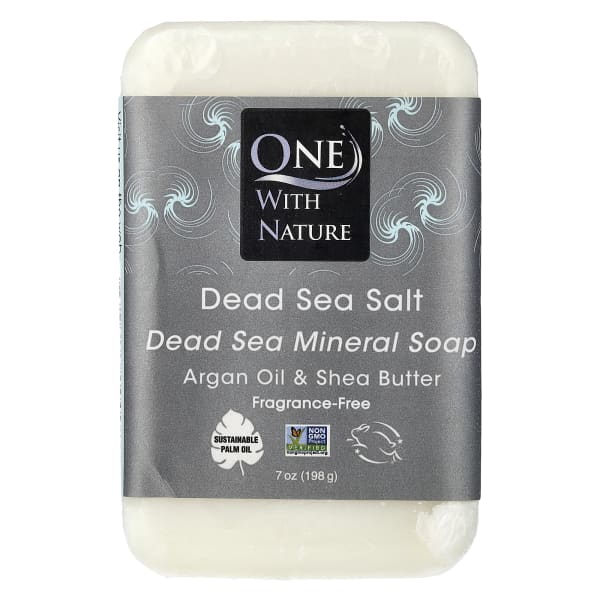 One with Nature, Dead Sea Mineral Bar Soap, Fragrance Free, 7 oz (198 g)