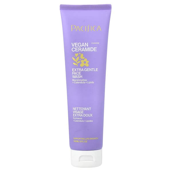 Pacifica, Vegan Ceramide, Extra Gentle Face Wash, Fragrance Free, 5 fl oz (148 ml)
